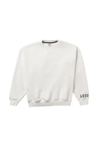 Grounded Collection Oversized White Sweatshirt